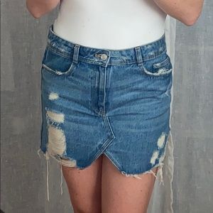 Zara mini denim skirt